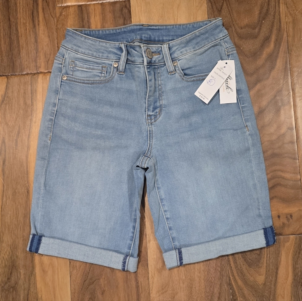 Afluck Original Jeans Size 2 Women's Light Blue Denim Shorts